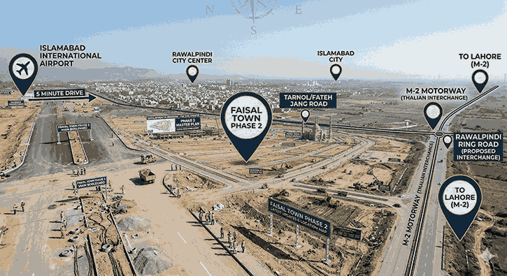 Faisal Town Phase 2 Location
